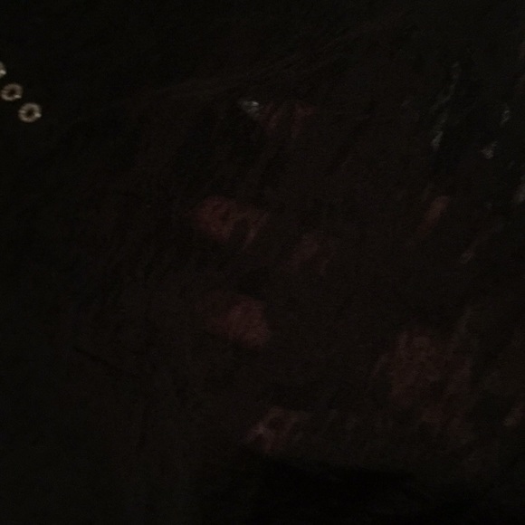 Guess black sheer button T-shirt - Picture 3 of 4